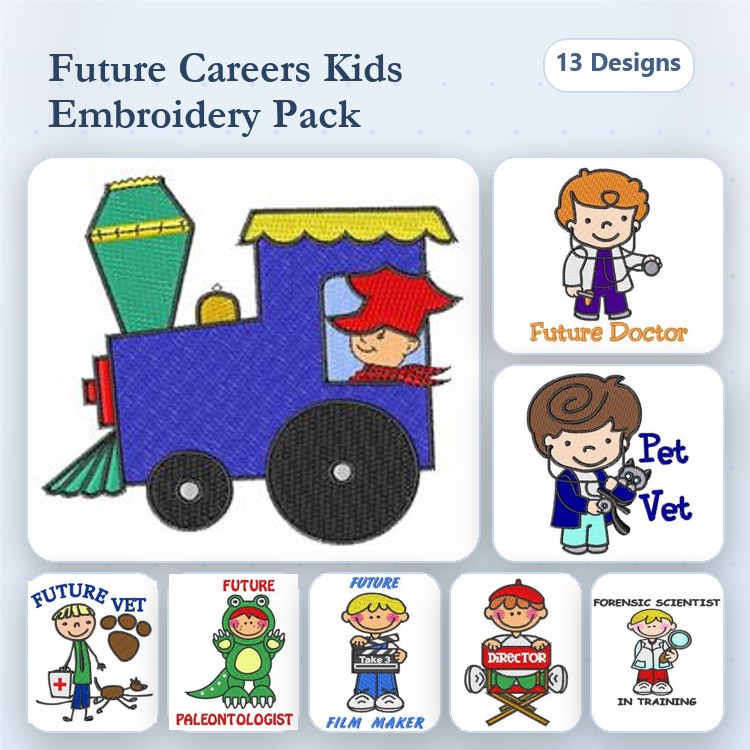 Firefighter & Future Vet Embroidery Bundle – Fun Designs (13 Designs)