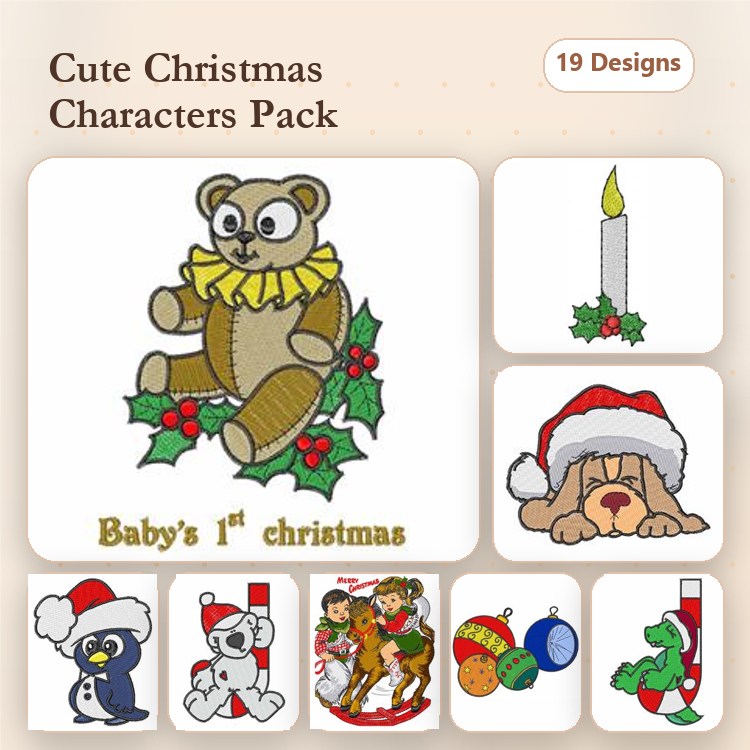 Christmas Candle & Tree Embroidery Bundle – Holiday Decorations (19 Designs)