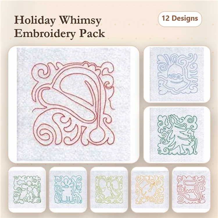 Lineart Christmas Blocks