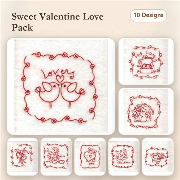 Love & Romance Embroidery Bundle – Heartfelt Designs (20 Designs)
