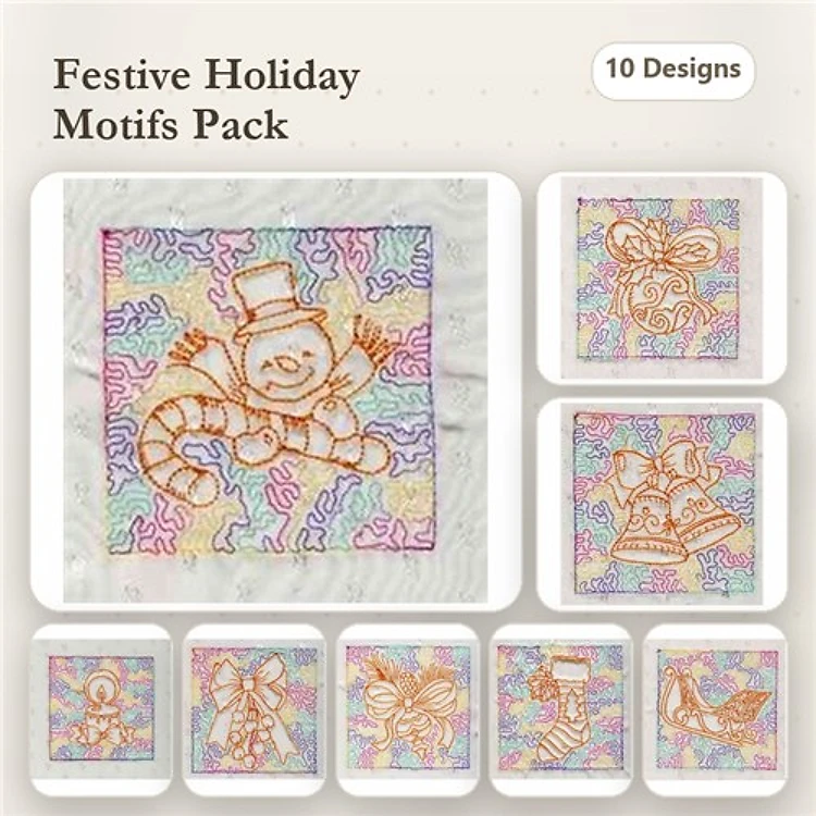 Trapunto Christmas Blocks