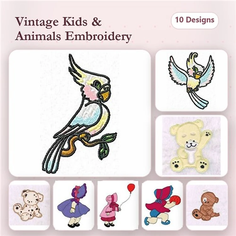 Puppy Embroidery Bundle – Adorable Dog Designs (10 Designs)