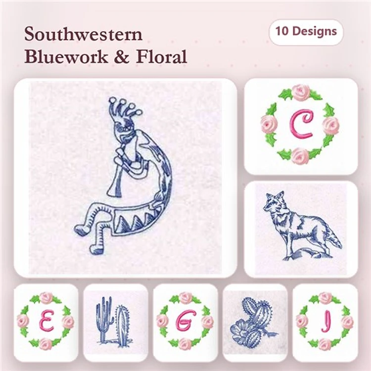 Cactus & Animal Embroidery Bundle – Desert Wildlife (20 Designs)