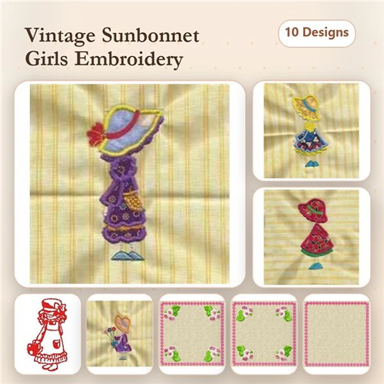 Spring Stick Applique Bonnets