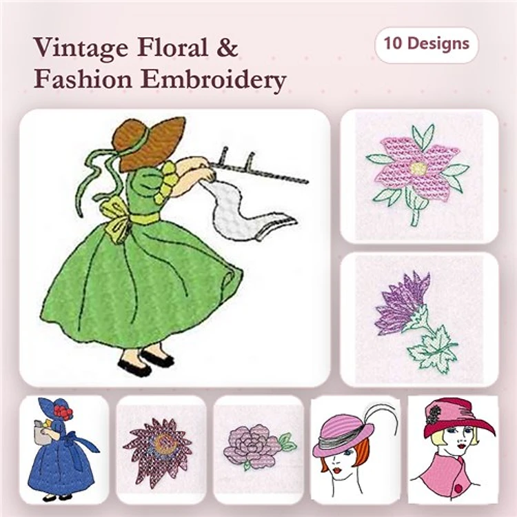 Cartoon Dog Embroidery Bundle – Cute Canine Designs (10 Designs)