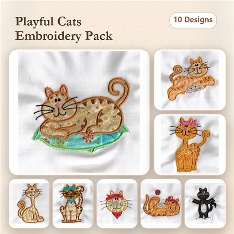 Applique Kitty Kats