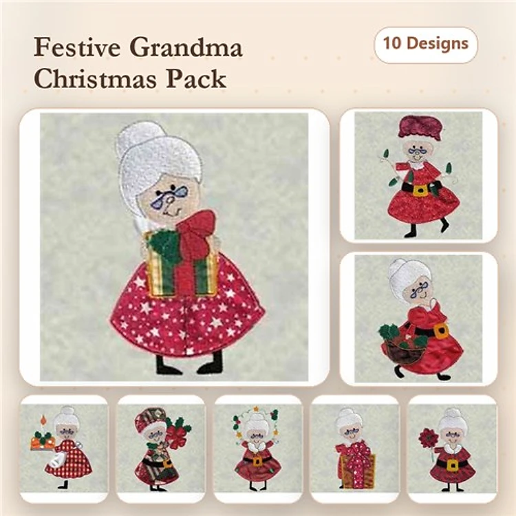 Applique Mrs Santa