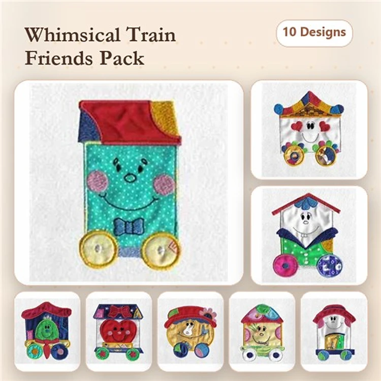 Applique Patchwork Train