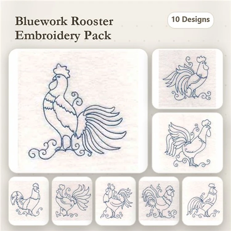 Bluework Roosters