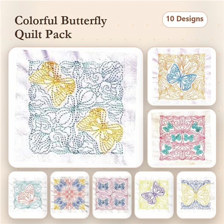 Butterfly Quilt Redwork