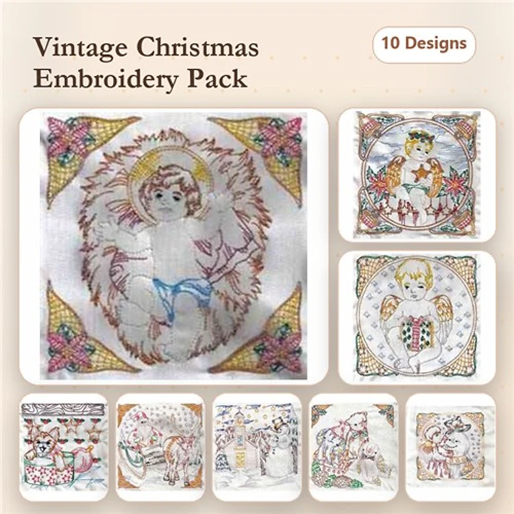 Angel & Fox Embroidery Bundle – Winter Designs (20 Designs)