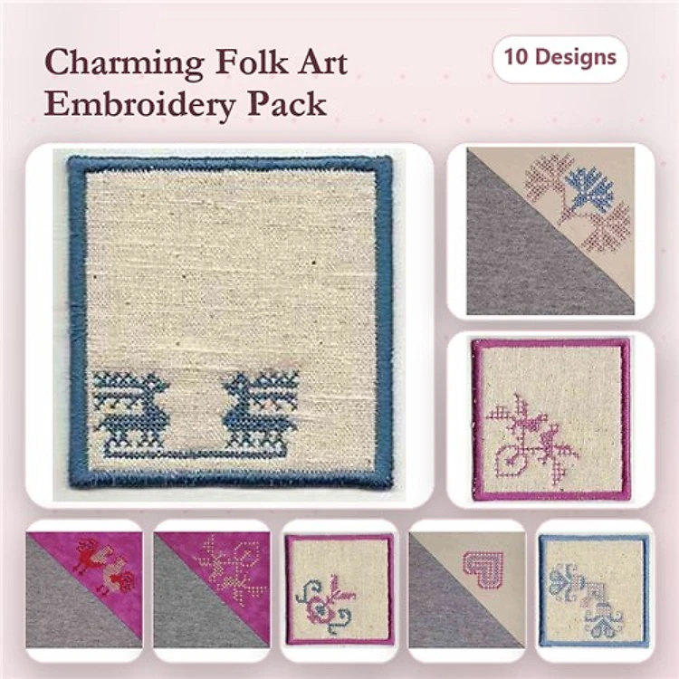 Cross Stitch Folk Art Bookmark