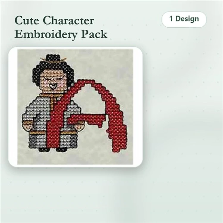 Cross Stitch Oriental Kids Alphabet