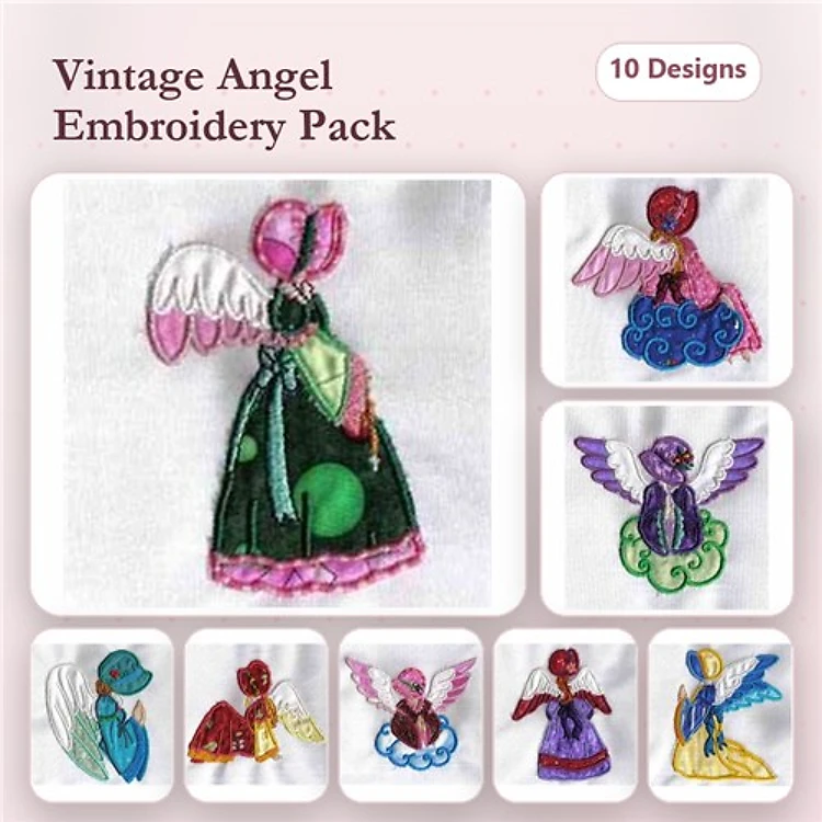 Elegant Appliqued Angel Bonnets