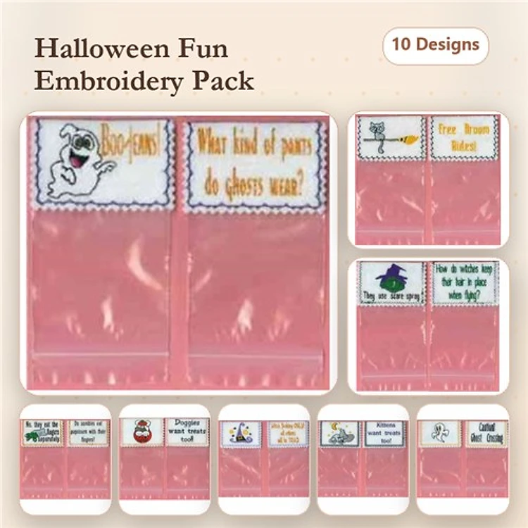 Doggies & Santa Embroidery Bundle – Fun Designs (10 Designs)