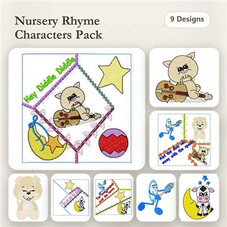 Cute Animal & Fun Text Embroidery Bundle – Whimsical Designs (13 Designs)