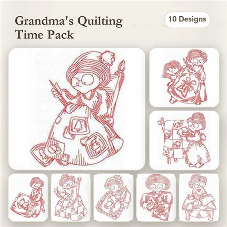 Quilt Maker Embroidery Bundle – Charming Quilting Designs (10 Designs)