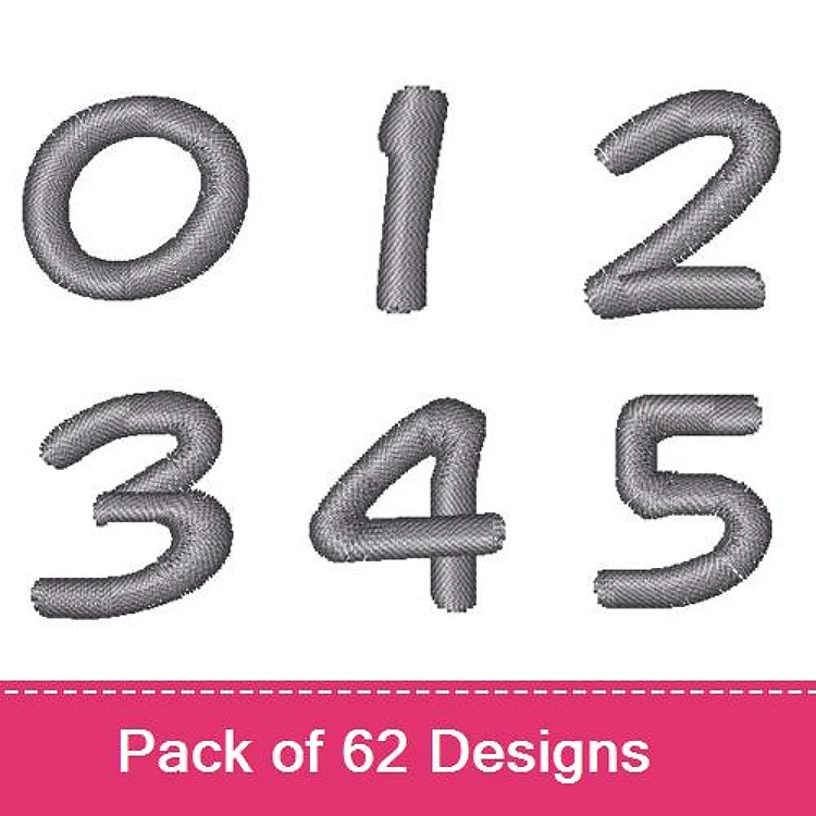 Numbers Embroidery Designs Bundle – Number 0, Number 1, Number 2 & More (62 Designs)