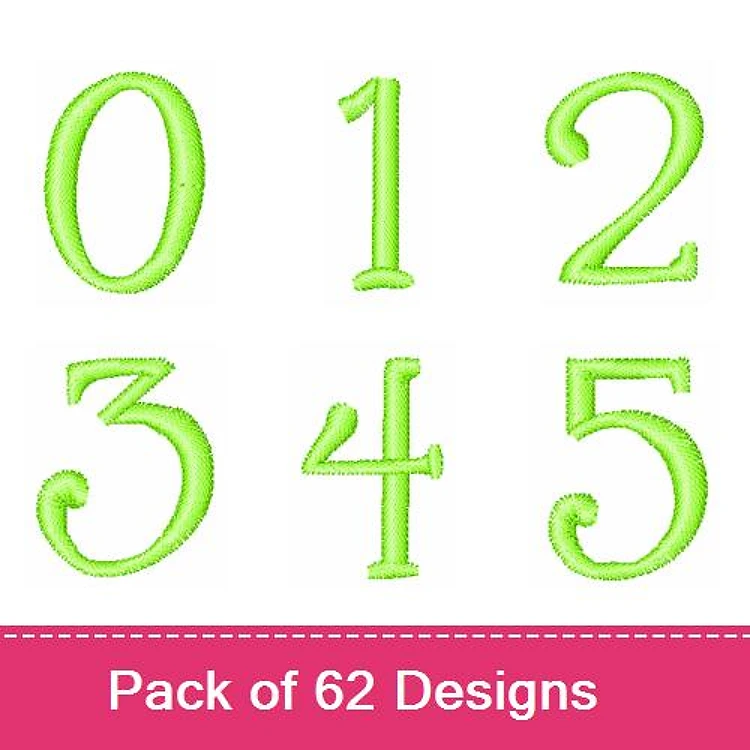 Number Embroidery Bundle – Number 0, Number 1, Number 2, Number 3 & More (62 Designs)