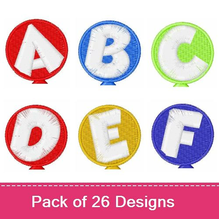 Alphabet Embroidery Designs Bundle – Letter A, Letter B, Letter C & More (26 Designs)