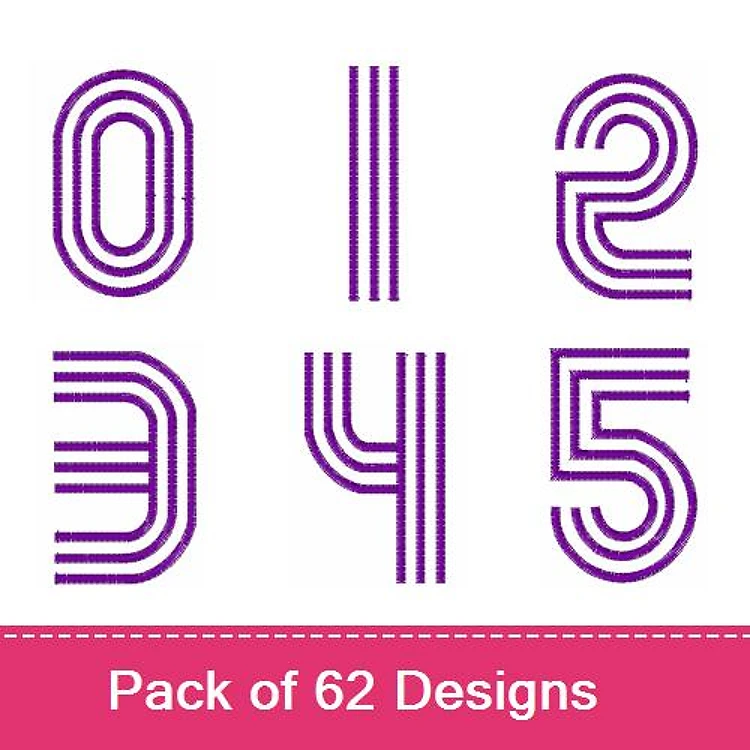 Number Designs Embroidery Bundle – Number 0, Number 1, Number 2 & More (62 Designs)