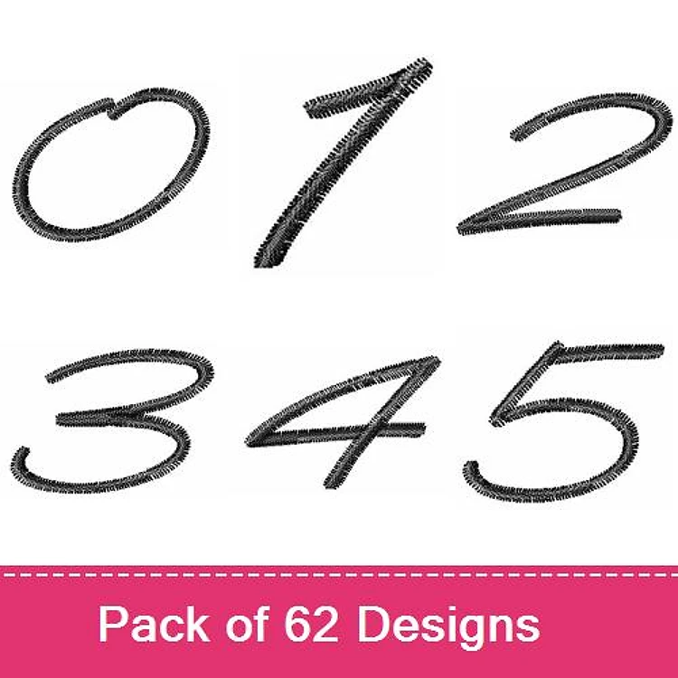 Numbers Embroidery Designs Bundle – Number 0, Number 1, Number 2 & More (62 Designs)