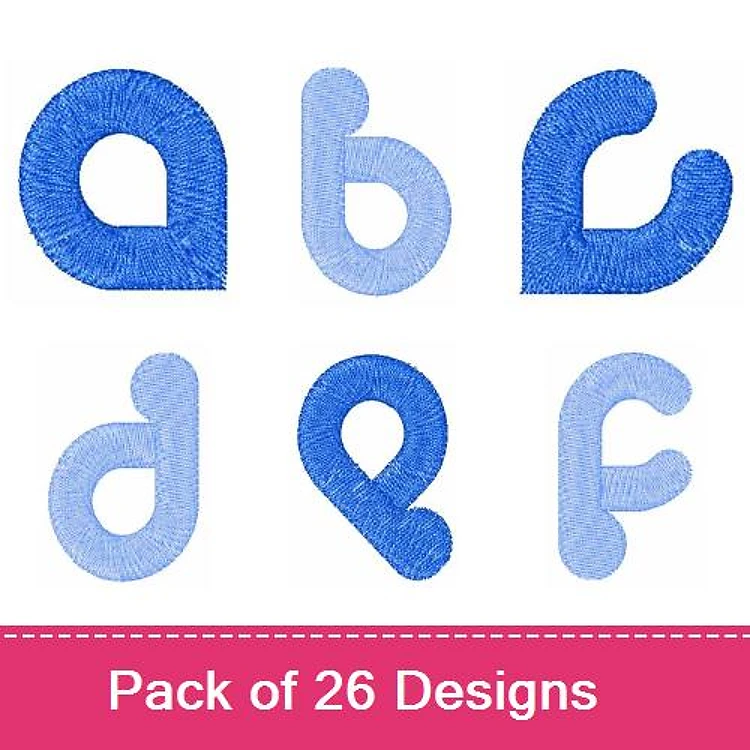 Curvy Letter Embroidery Bundle – A, B, C, D, E, F & More (26 Designs)