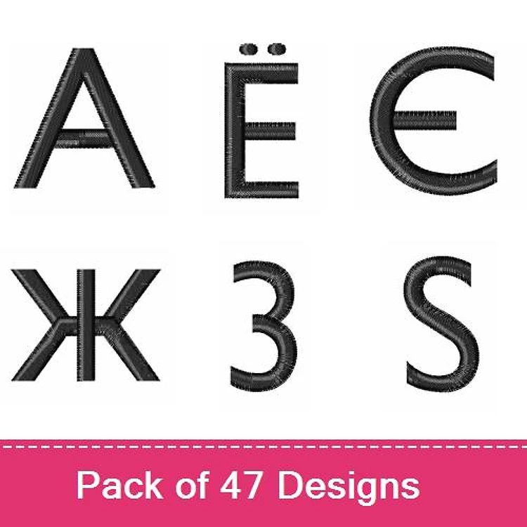 Decorative Letters Embroidery Designs Bundle – Letter A, Letter E, Letter Z, Letter K, Letter S & More (47 Designs)