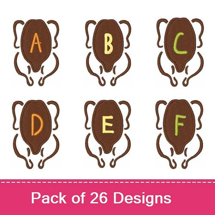 Applique Alphabet Applique Embroidery Designs Bundle – Letter A, Letter B, Letter C & More (26 Designs)