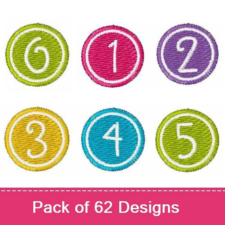 Number Circle Embroidery Bundle – Number Circle 1, Number Circle 2, Number Circle 3 & More (62 Designs)