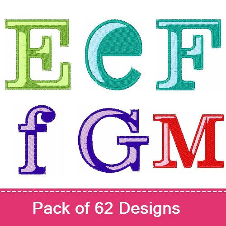 Decorative Alphabet Letters Embroidery Designs Bundle – Decorative E, C, F, g, M & More (62 Designs)