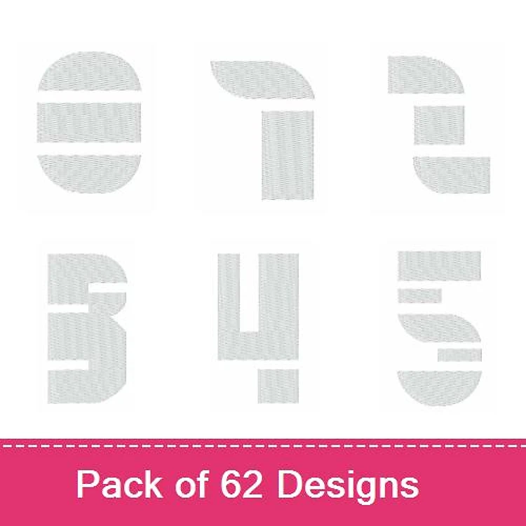 Number Embroidery Designs Bundle – Number 0, Number 1, Number 2 & More (62 Designs)