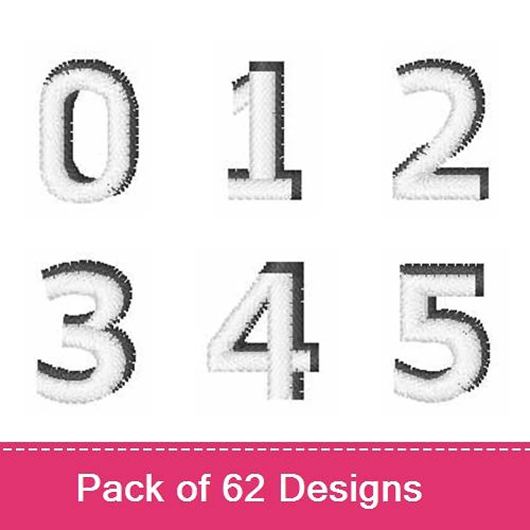 Numbers Embroidery Bundle – Number 0, Number 1, Number 2 & More (62 Designs)
