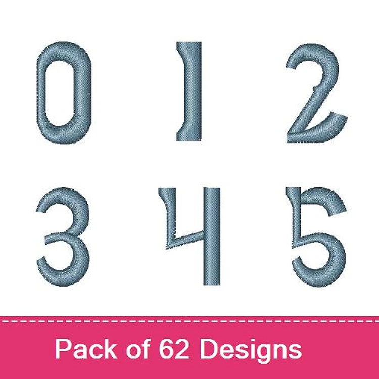 Embroidered Numbers Embroidery Bundle – Featuring Digits 0, 1, 2, 3, 4, 5 (62 Designs)