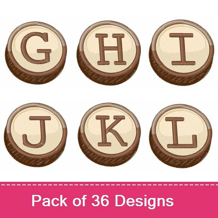 Applique Alphabet Letters Embroidery Bundle – Letter G, Letter H, Letter I, Letter J, Letter K, Letter L & More (36 Designs)