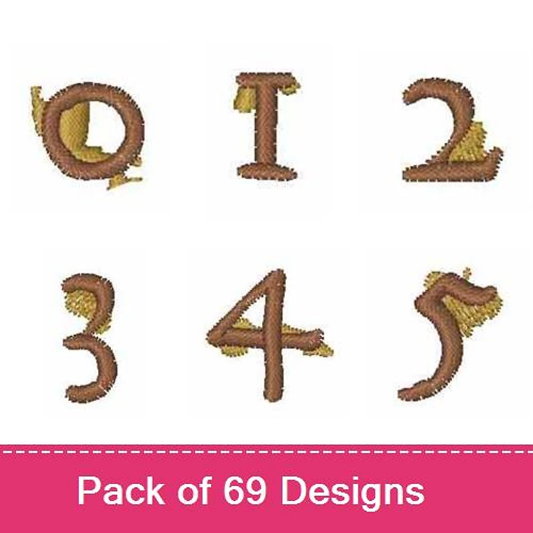 Numbered Embroidery Bundle – Number 0, Number 1, Number 2, Number 3, Number 4, Number 5 & More (69 Designs)