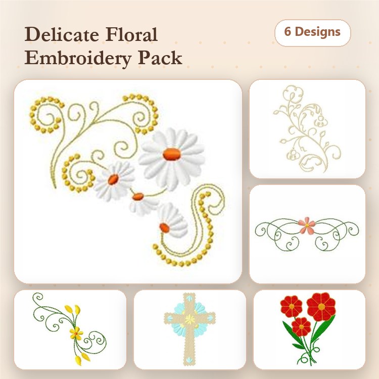 Swirly Daisy Embellishments