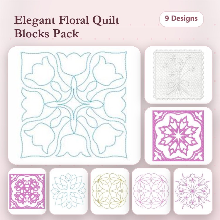 Stipple Quilt Flowers