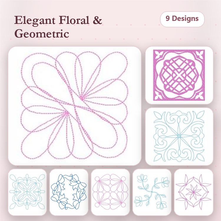 Stipple Loops Quilt Block