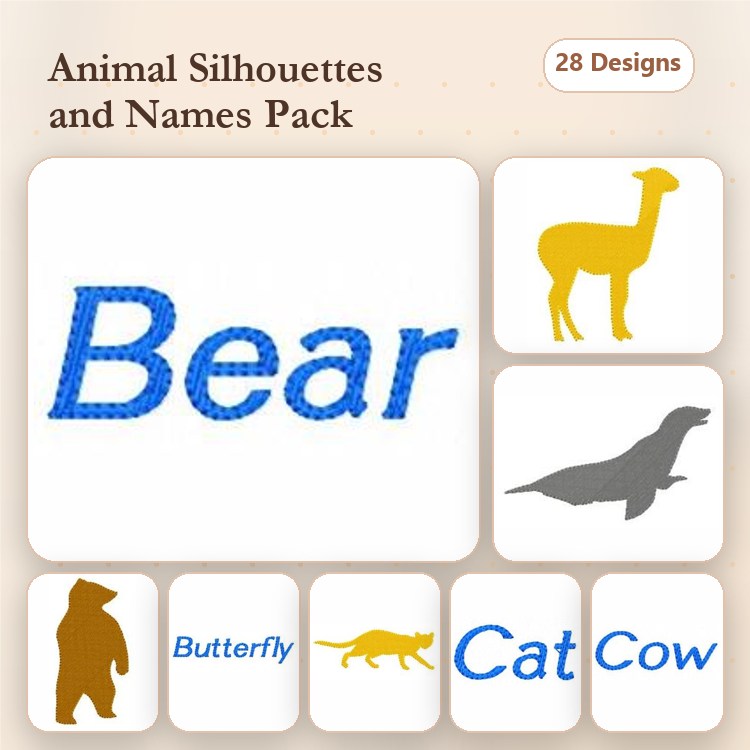 Deer Dog, Duck & Falcon Embroidery Bundle – Wildlife Designs (28 Designs)
