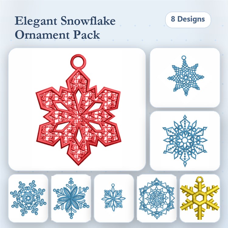 Christmas Snowflake Lace Earrings