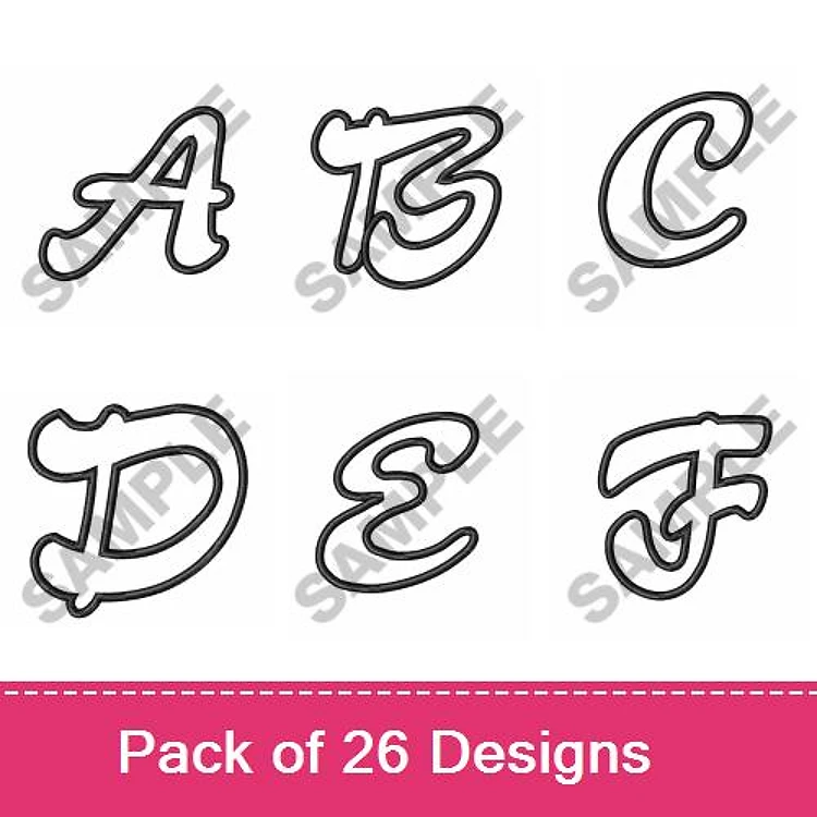 SCRIPT APPLIQUE FONT