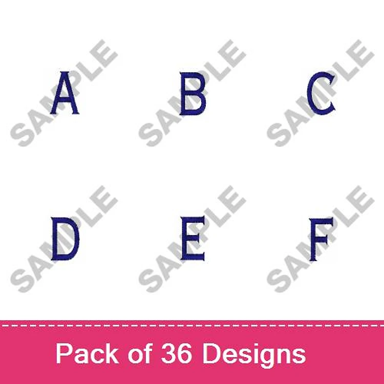 Alphabet Letters Embroidery Designs Bundle – Letter A, Letter B, Letter C, Letter D & More (36 Designs)