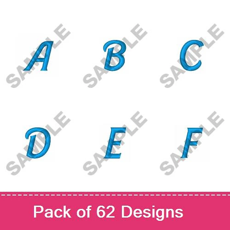 Alphabet Letters Embroidery Bundle – Letter A, Letter B, Letter C & More (62 Designs)