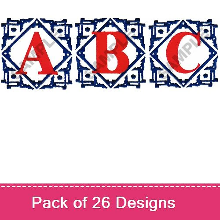 Alphabet Letters Embroidery Designs Bundle – Letter A, Letter B, Letter C & More (26 Designs)
