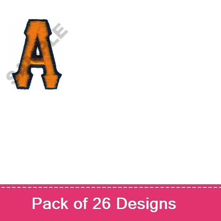 Letter A Embroidery Designs Bundle – Pack of 26 Designs (26 Designs)