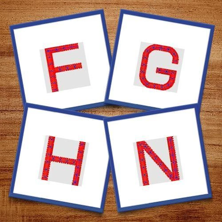 Redwork Alphabet Letters Embroidery Designs Bundle – F Letter, G Letter, H Letter, N Letter & More (26 Designs)