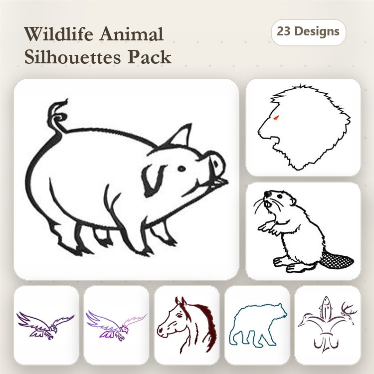 Animal Embroidery Bundle – Frog, Cat, Giraffe & More (24 Designs)