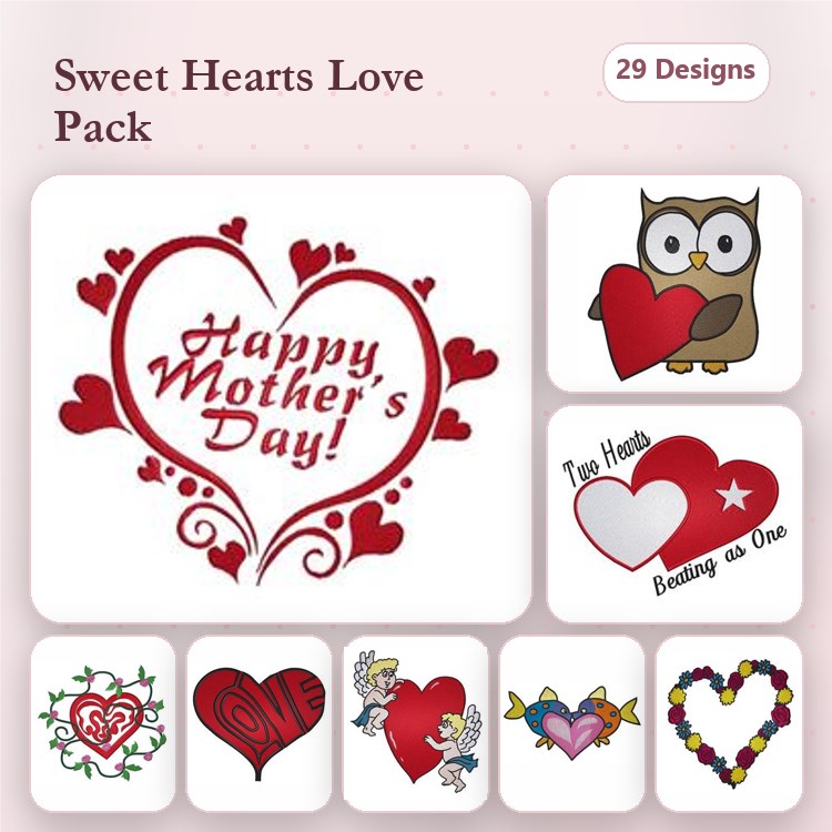 Kissing Couple & Colorful Fish Embroidery Bundle – Valentine's Day (31 Designs)