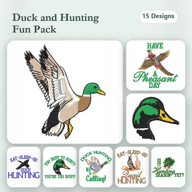 Duck & Labrador Embroidery Bundle – Hunting Themes (15 Designs)